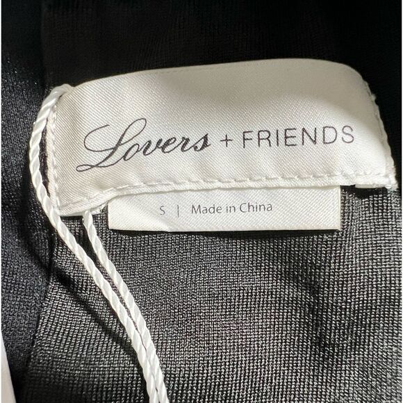 Lovers+ Friends Black Abbey Maxi Gown Size Small Sleeveless Fishtail Style - Picture 5 of 15